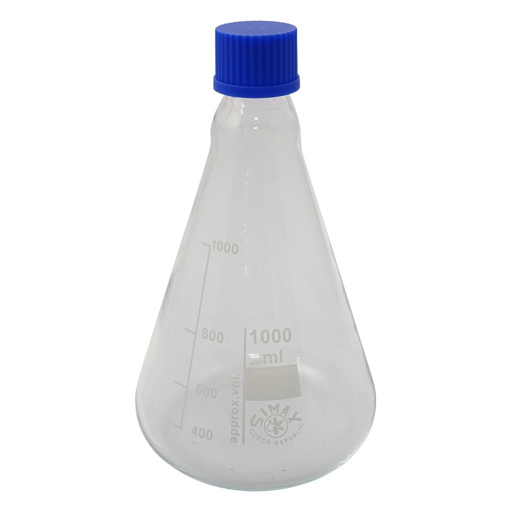 SIMAX 三角フラスコ　キャップ付　1000mL　　8023C/1000 1個（ご注文単位1個）【直送品】