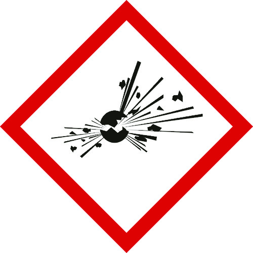 トラスコ中山 緑十字 GHSステッカー標識 爆弾の爆発 GHS-3(中) 70×70mm 5枚組 PET（ご注文単位1組）【直送品】