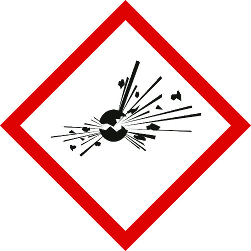 トラスコ中山 緑十字 GHSステッカー標識 爆弾の爆発 GHS-3(小) 40×40mm 5枚組 PET（ご注文単位1組）【直送品】