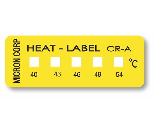 ミクロン ヒートラベル（不可逆性）5点表示 温度レンジ40-43-46-49-54 1箱（10枚入）　CR-A 1箱（ご注文単位1箱）【直送品】