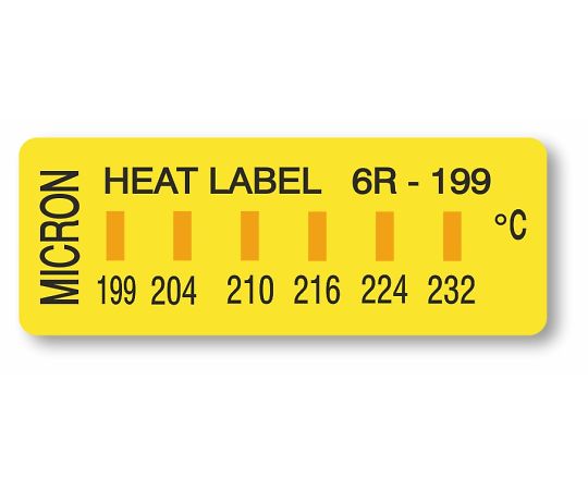 ミクロン ヒートラベル（不可逆性）6点表示 1箱（10枚入）　6R-199 1箱（ご注文単位1箱）【直送品】