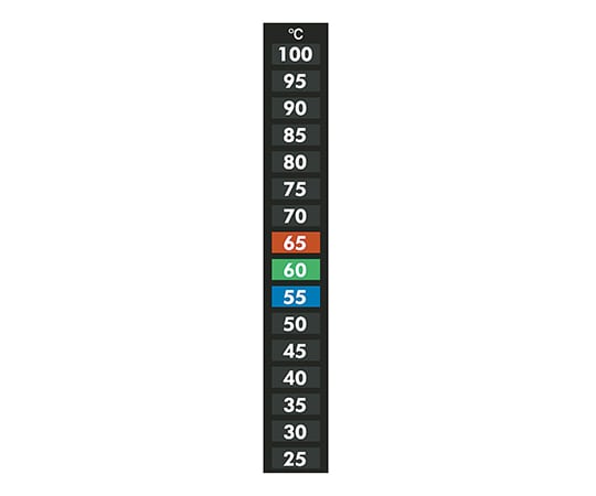 ミクロン 室内液晶温度シール（可逆性）25～100℃ 1ケース（10枚入）　16LR25 1ケース（ご注文単位1ケース）【直送品】