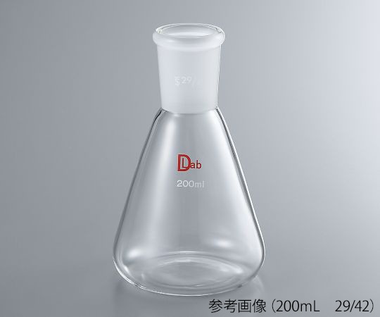 アズワン 共通摺合三角フラスコ（硼珪酸ガラス-1）　50mL　19/38　 1個（ご注文単位1個）【直送品】