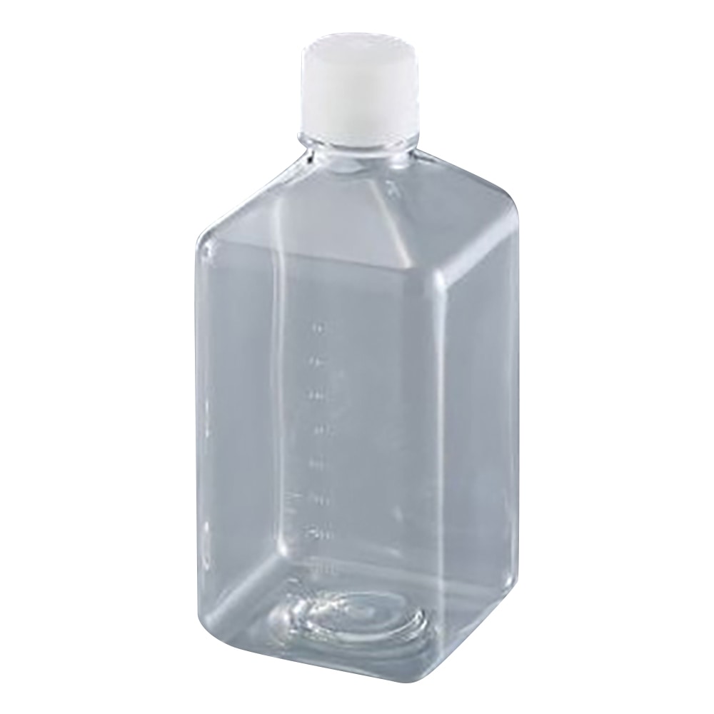 アズワン 角型培地瓶　1000mL　12本入　GPE1000 1箱（ご注文単位1箱）【直送品】