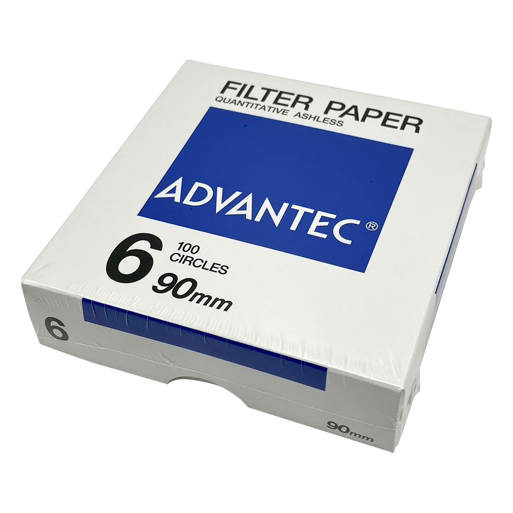 ADVANTEC 定量濾紙　No.6　100枚入　01601090 1箱（ご注文単位1箱）【直送品】