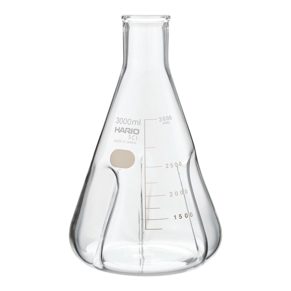 HARIO バッフル付き三角フラスコ 3000mL　BSF-3L-SCI 1個（ご注文単位1個）【直送品】