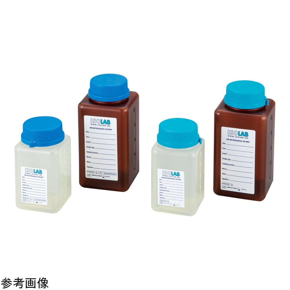 ISOLAB 滅菌PP四角採水瓶 透明 1000mL ハイポなし 30本入　061.21.901 1箱（ご注文単位1箱）【直送品】