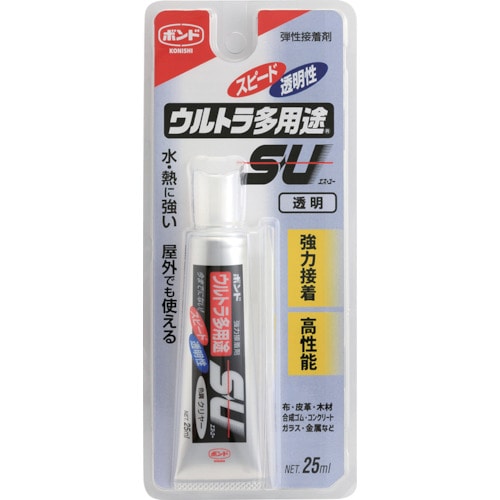 トラスコ中山 コニシ ボンドウルトラ多用途SU 25ml クリアー（ご注文単位1本）【直送品】