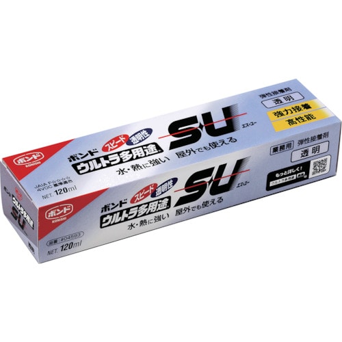 トラスコ中山 コニシ ボンドウルトラ多用途SU 120ml(箱) クリアー（ご注文単位1本）【直送品】