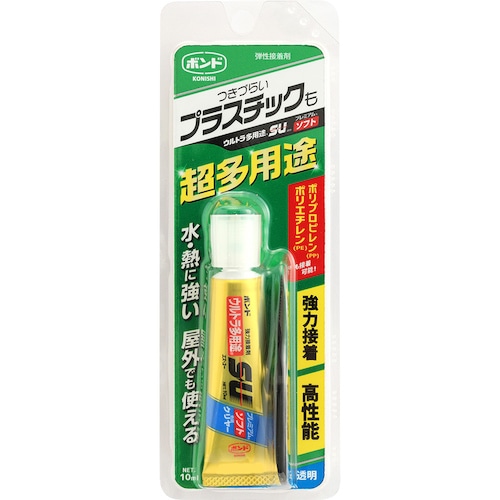 トラスコ中山 コニシ ボンドウルトラ多用途SUプレミアムソフト 10ml 透明（ご注文単位1本）【直送品】