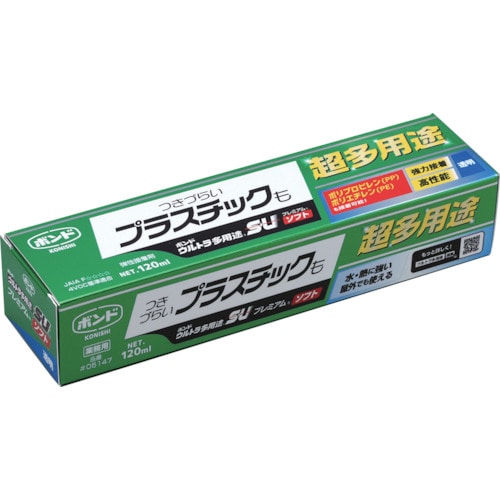 トラスコ中山 コニシ ボンドウルトラ多用途SUプレミアムソフト 120ml 透明（ご注文単位1本）【直送品】