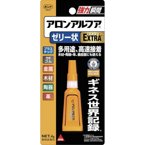 トラスコ中山 コニシ アロンアルフアEXTRAゼリー状 4g（ご注文単位1本）【直送品】