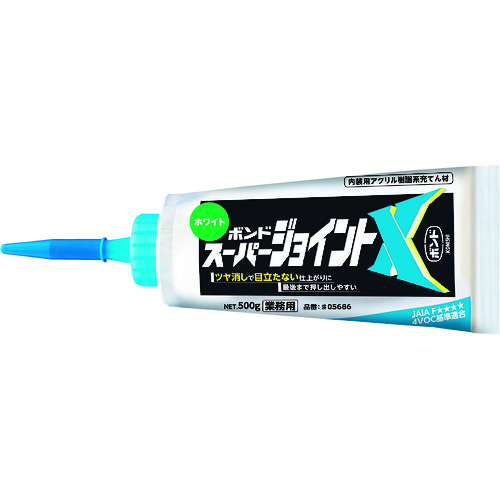 トラスコ中山 コニシ 建築用シーリング剤 ボンド スーパージョイントX ホワイト 500g（ご注文単位1個）【直送品】