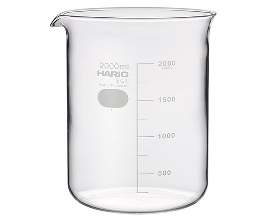 HARIO ビーカー（目安目盛付き）　2000mL　B-2L 1個（ご注文単位1個）【直送品】