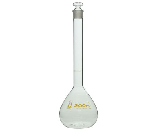 柴田科学 メスフラスコ（全量フラスコ・スーパーグレード）　透明　200mL　020060-200 1個（ご注文単位1個）【直送品】