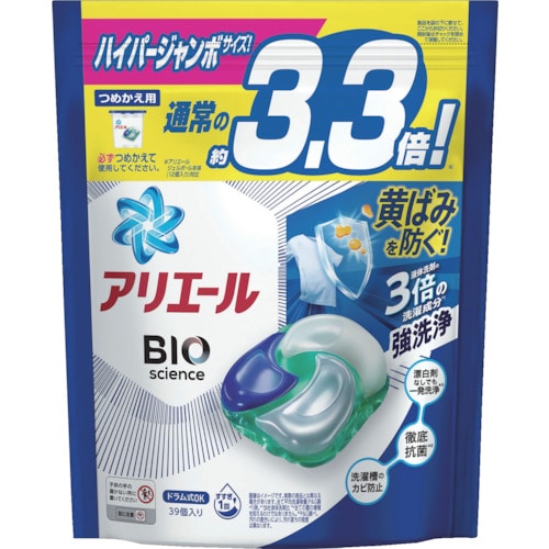 トラスコ中山 P＆G アリエール ジェルボール4D 詰め替え ハイパージャンボ 39個 359-8262  (ご注文単位1袋) 【直送品】