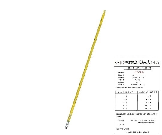 日本計量器工業 標準温度計（棒状）　No.2　50～100℃　比較検査成績表付き　 1本（ご注文単位1本）【直送品】