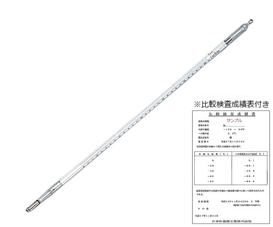 日本計量器工業 標準温度計（二重管）　No.1　0～50℃　比較検査成績表付き　 1本（ご注文単位1本）【直送品】