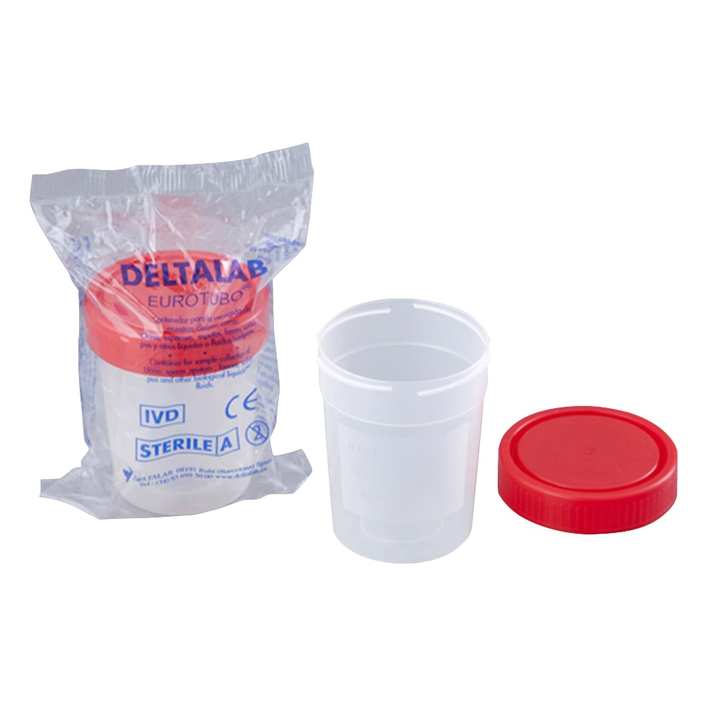 Deltalab 食品用検体容器 最大容量120mL（最大目盛100mL） 1箱（200個入）　409726 1箱（ご注文単位1箱）【直送品】