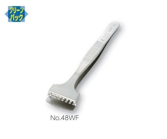 IDEAL-TEK フラットピンセット　幅広　特殊鋼　No.48WF 1本（ご注文単位1本）【直送品】