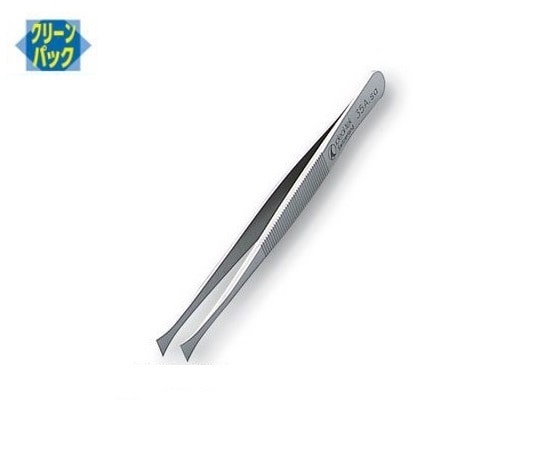 アズワン フラットピンセット（表面洗浄済）　120mm　No.35A 1本（ご注文単位1本）【直送品】