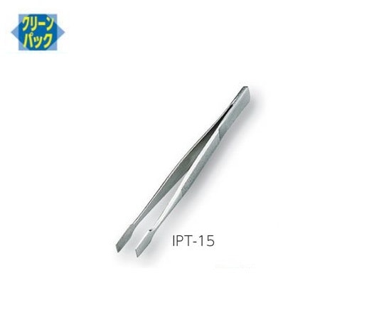 アズワン 標準型ピンセット　扁平　ステンレス　IPT-15 1本（ご注文単位1本）【直送品】