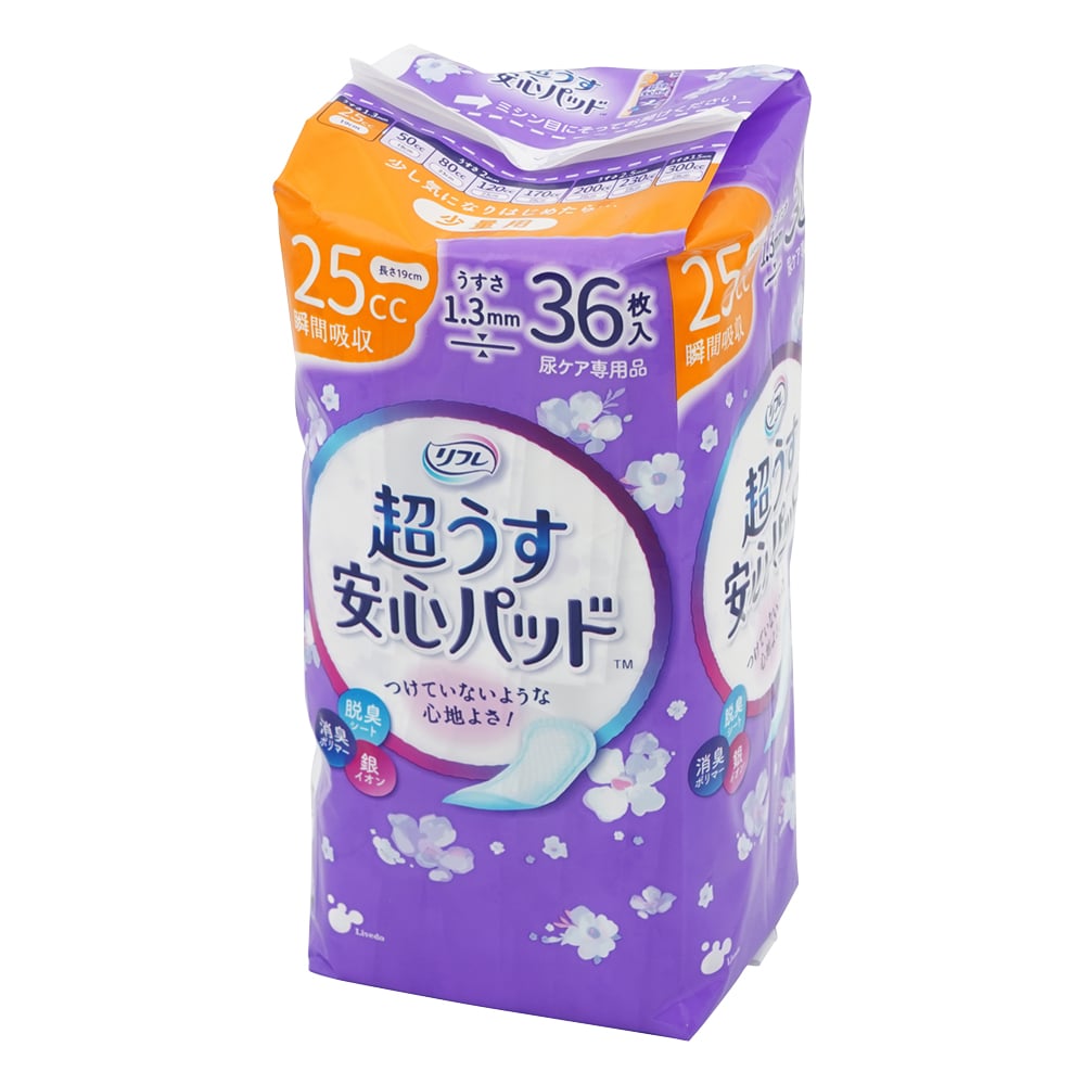 リブドゥコーポレーション リフレ　超うす安心パッド　25mL　36枚入　18401 1袋（ご注文単位1袋）【直送品】