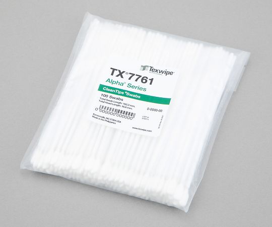 テックスワイプ（Texwipe） アルファスティック　ホワイト　100本入　TX7761 1袋（ご注文単位1袋）【直送品】