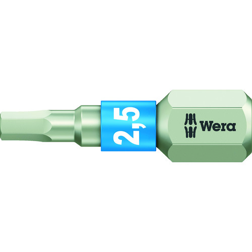 トラスコ中山 Wera 3840/1 ステンレストーションビット ヘキサゴン2.5X25（ご注文単位1本）【直送品】