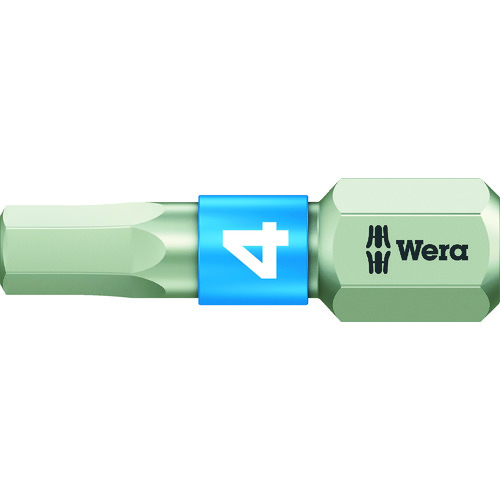 トラスコ中山 Wera 3840/1 ステンレストーションビット ヘキサゴン4.0X25（ご注文単位1本）【直送品】