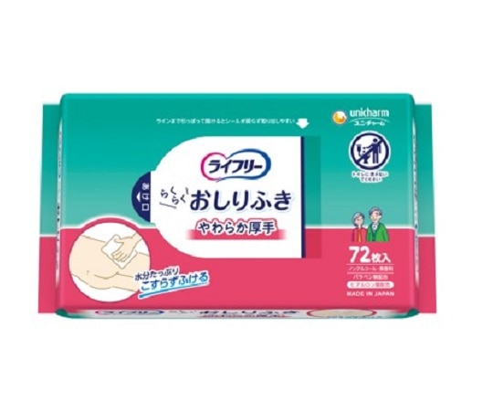 ユニ・チャーム LFおしりふきやわらか厚手72枚　55299 1袋（ご注文単位1袋）【直送品】