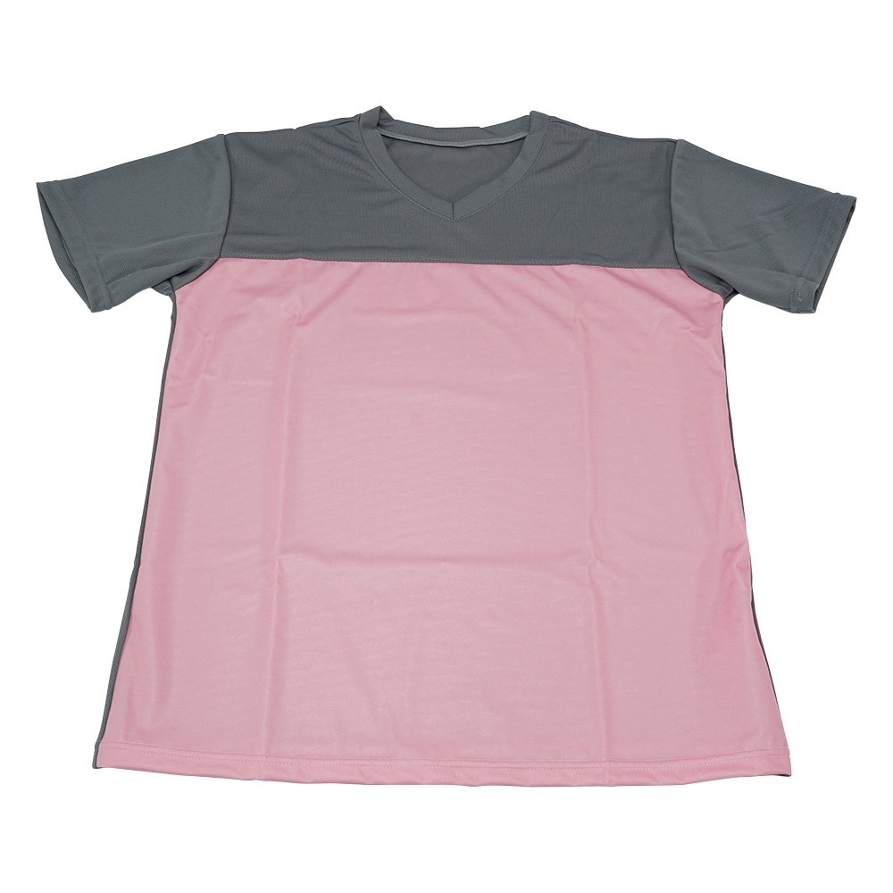 フットマーク 入浴介護Tシャツ (男女兼用) ピンク M　403340-03 1枚（ご注文単位1枚）【直送品】