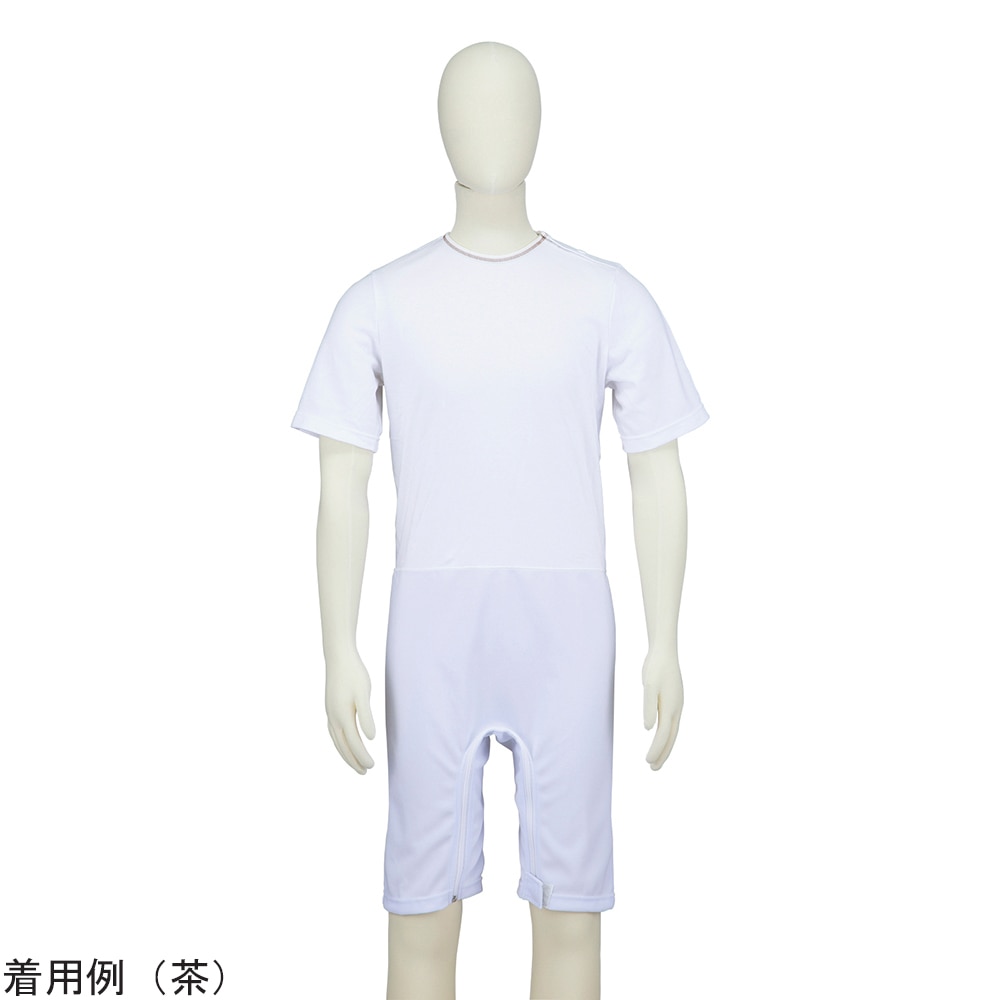 マツハシ 介護用ロンパース半袖（男女兼用）3L 紺　23-3132-003L 1枚（ご注文単位1枚）【直送品】