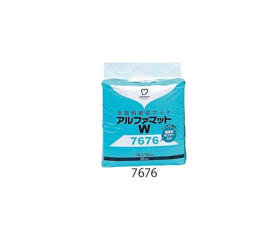 アメジスト（大衛） アルファマットW(多目的吸収マット)　760×760mm　30枚入　7676 1袋（ご注文単位1袋）【直送品】