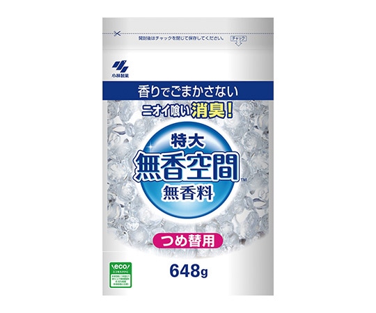 小林製薬 無香空間　特大　つめ替用　648g　 1個（ご注文単位1個）【直送品】