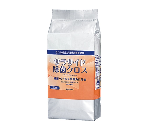 サラヤ サラサイド除菌クロス ボトルタイプ詰替用 1袋（80枚入）　51682 1袋（ご注文単位1袋）【直送品】