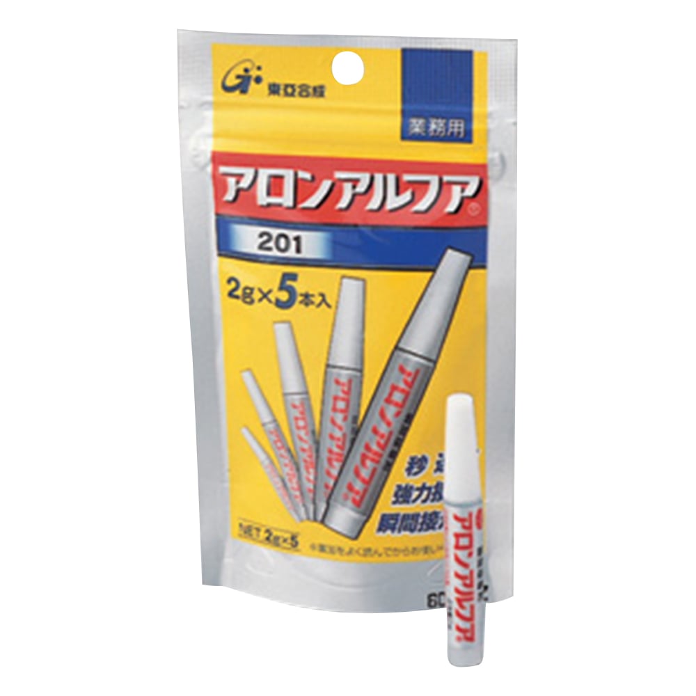 アロンアルファ アロンアルファ（R） 金属・ゴム・プラスチック用 （2gX5）1袋（5本入）　#201 1袋（ご注文単位1袋）【直送品】