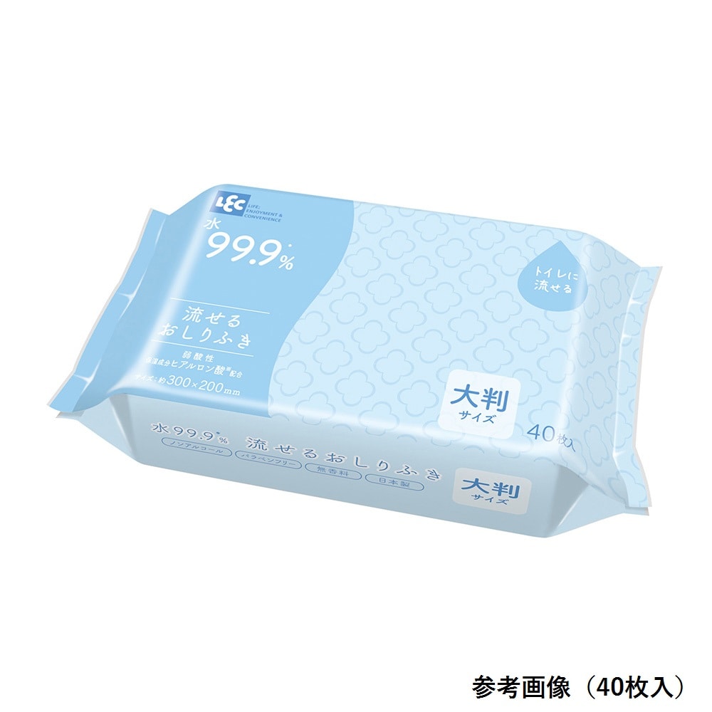 レック 流せるおしりふき（水99.9％・NCシリーズ）80枚入　E90533 1袋（ご注文単位1袋）【直送品】