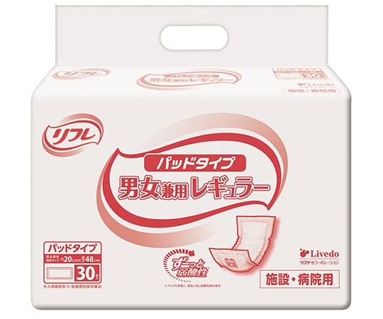 リブドゥコーポレーション リフレ パッドタイプ （400mL） 男女兼用レギュラー 1袋（30枚入）　 1袋（ご注文単位1袋）【直送品】