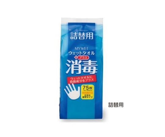 三昭紙業 マイウエット消毒ウエットタオル 詰替用　 1個（ご注文単位1個）【直送品】