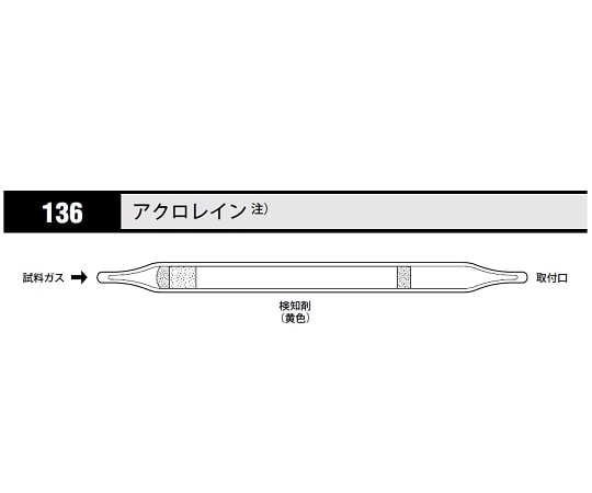 北川式・光明理化 ガス検知管 アクロレイン 1箱（10本入）　136 1箱（ご注文単位1箱）【直送品】