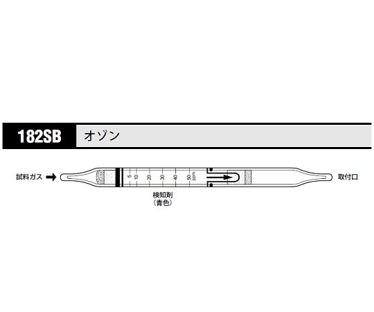 北川式・光明理化 ガス検知管 オゾン 1箱（10本入）　182SB 1箱（ご注文単位1箱）【直送品】