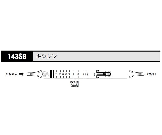 北川式・光明理化 ガス検知管 キシレン 1箱（10本入）　143SB 1箱（ご注文単位1箱）【直送品】