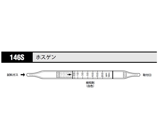 北川式・光明理化 ガス検知管 ホスゲン 1箱（10本入）　146S 1箱（ご注文単位1箱）【直送品】