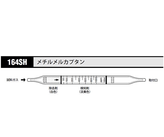 北川式・光明理化 ガス検知管 メチルメルカプタン 1箱（10本入）　164SH 1箱（ご注文単位1箱）【直送品】