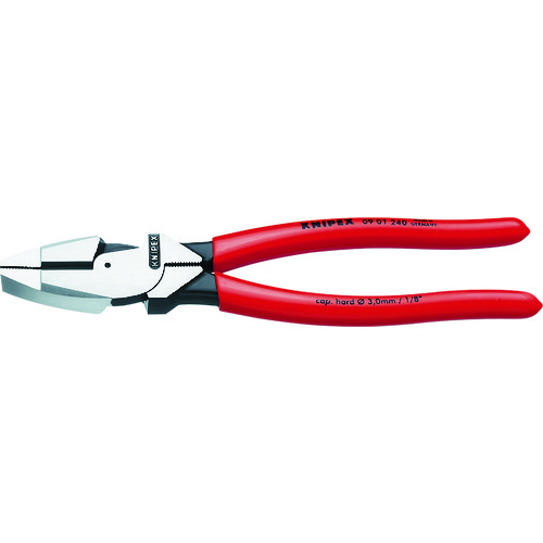 トラスコ中山 KNIPEX 0901-240 架線工事用強力ペンチ（ご注文単位1個）【直送品】