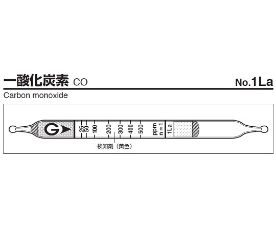 ガステック ガス検知管　一酸化炭素　1La 1箱（ご注文単位1箱）【直送品】