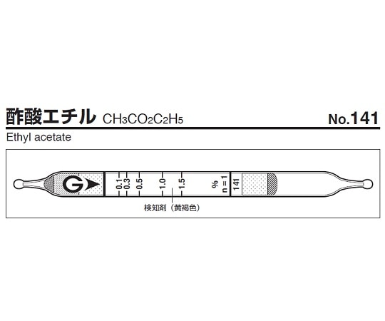 ガステック ガス検知管　酢酸エチル　141 1箱（ご注文単位1箱）【直送品】