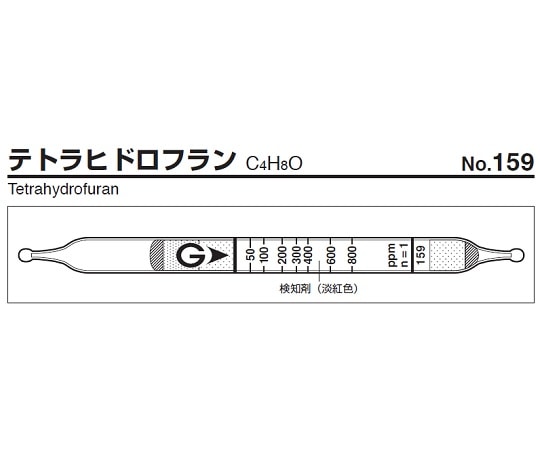 ガステック ガス検知管　テトラヒドロフラン　159 1箱（ご注文単位1箱）【直送品】