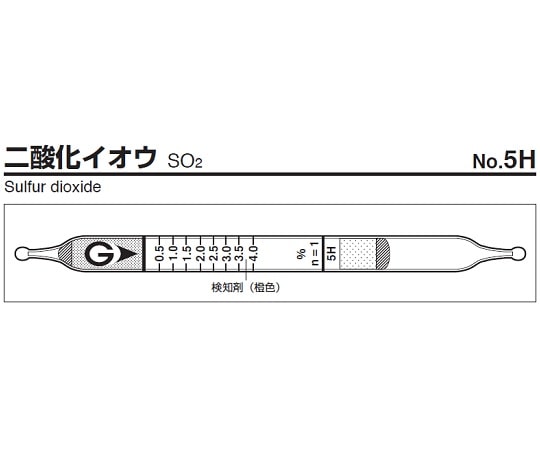 ガステック ガス検知管　二酸化イオウ　5H 1箱（ご注文単位1箱）【直送品】